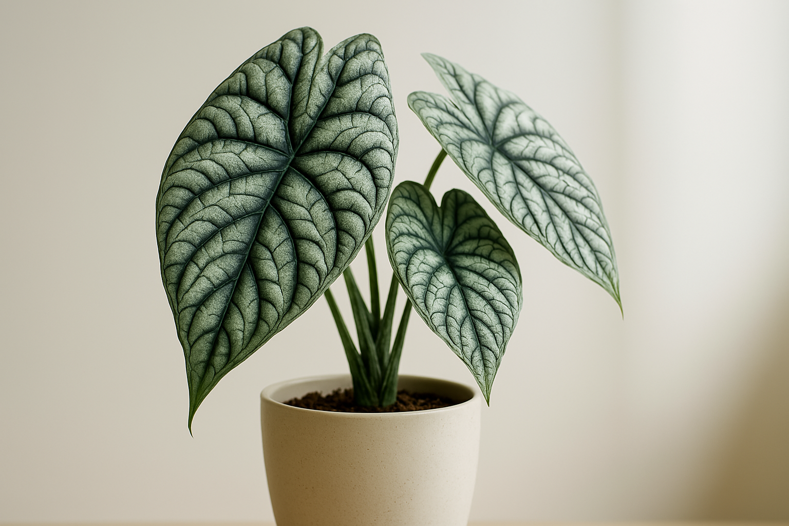 Healthy Alocasia Dragon Scale plant with stunning textured leaves, thriving due to proper alocasia dragon scale care.